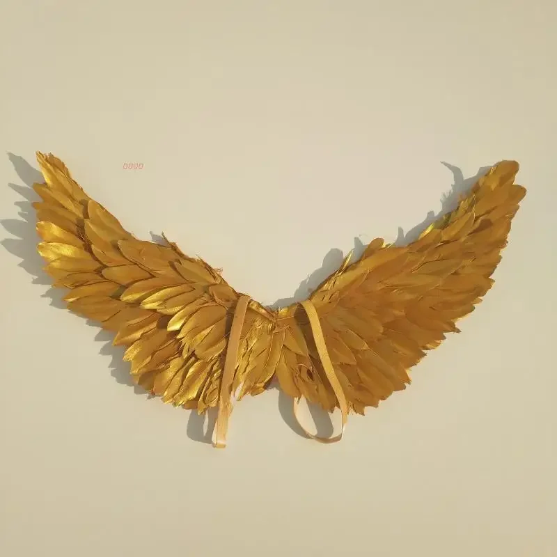 Взрослые и детские модели золотых крыльев Ангела перьев подиумная сценическая