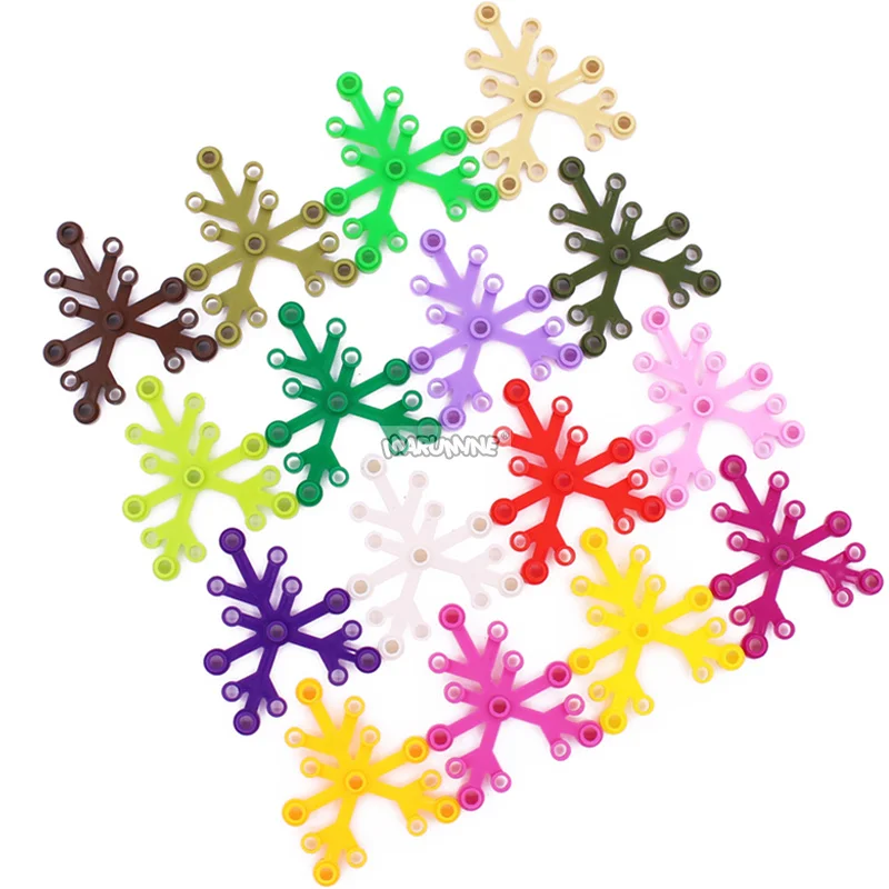 Marumine 50 Шт. Цветочные Деревянные Блоки Совместимые 2417 Классические Строительные