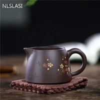 authentic yixing purple clay fair cup cha hai plum blossom teacup handmade tea set accessories household drinkware 200ml