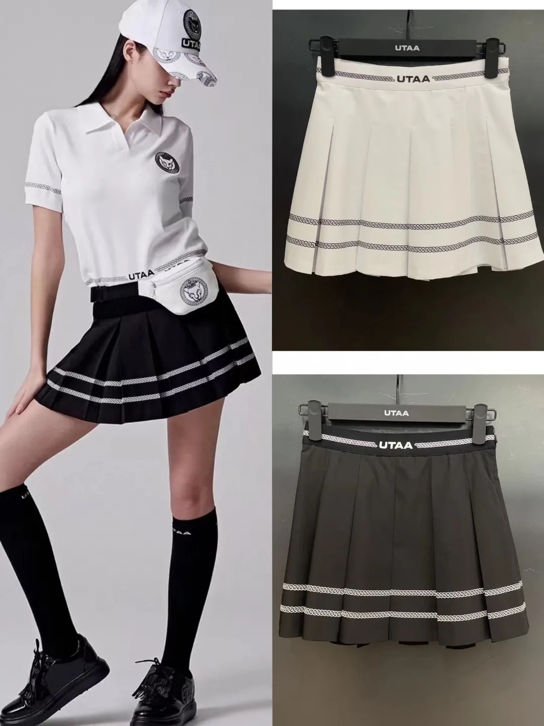 

New Golf Women's Short Skirt Summer Leisure Sports Versatile Anti glare 100 pleated Umbrella Skirt GOLF Women's Skirt Skirt