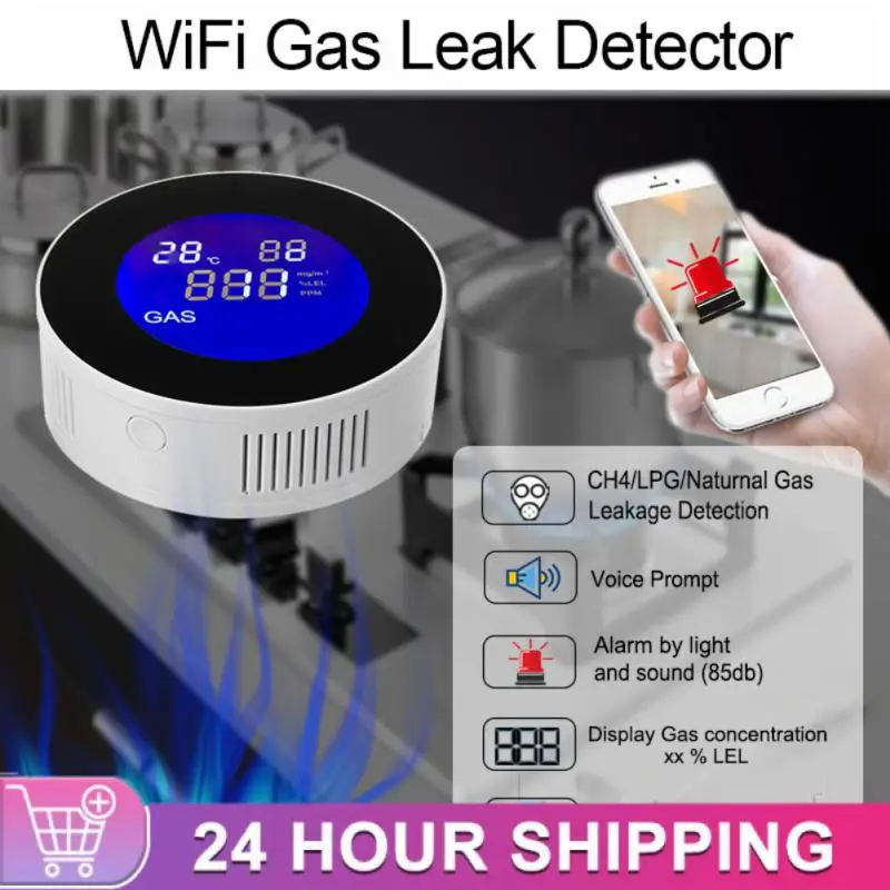 

2/3/5PCS Wireless Natural Gas Leakage Detector Tuya Wifi Gas Leakage Intelligent Gas Leak Sensor Wireless Combustible Smart Home
