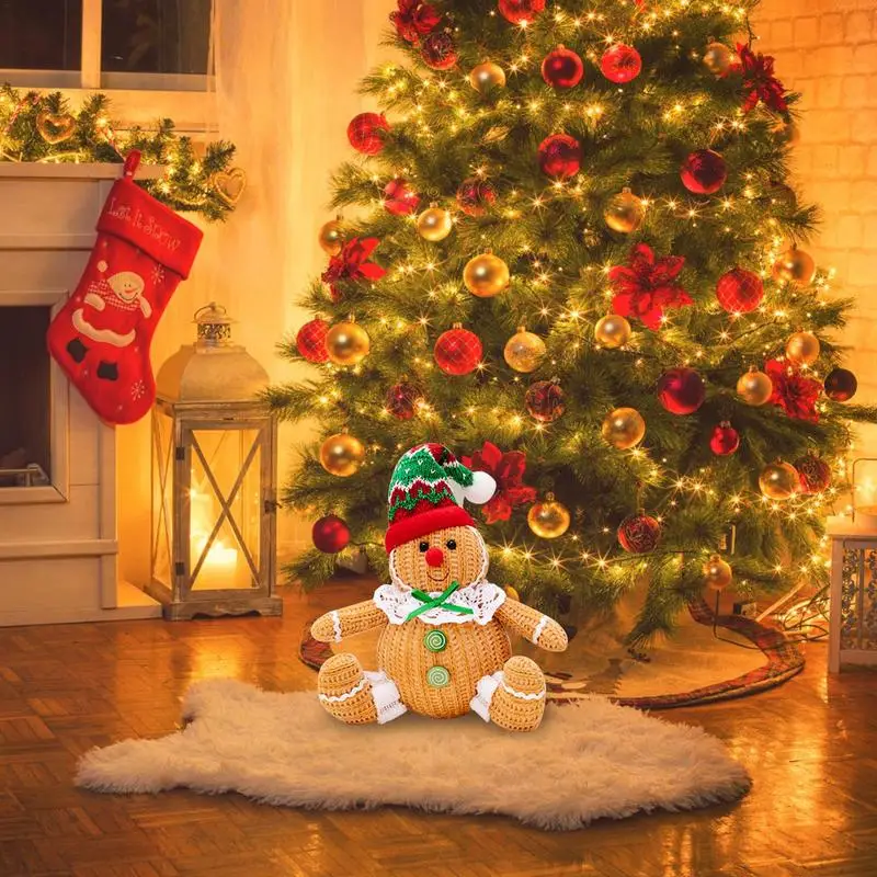 piernikowy ludzik na choinkę ozdoby boże narodzenie pluszowy chłopiec dziewczyna figurki choinkowe