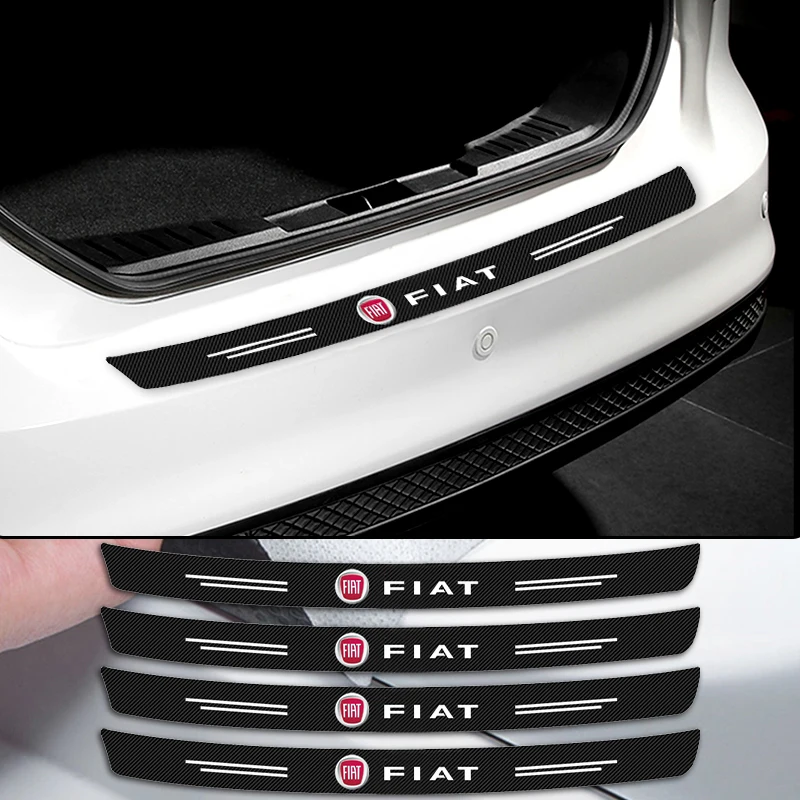 

Наклейка на задний бампер из углеродного волокна для Fiat 500 Ducato Punto Grande Panda 500x Pondo Stilo Palio Viaggio