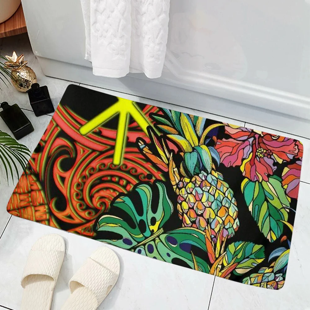 

CLOOCL Doormat Polynesian Style Fruit Pineapple 3D Anti-Slip Absorbent Door Mat for Kitchen Living Room Bathroom Drop Shipping