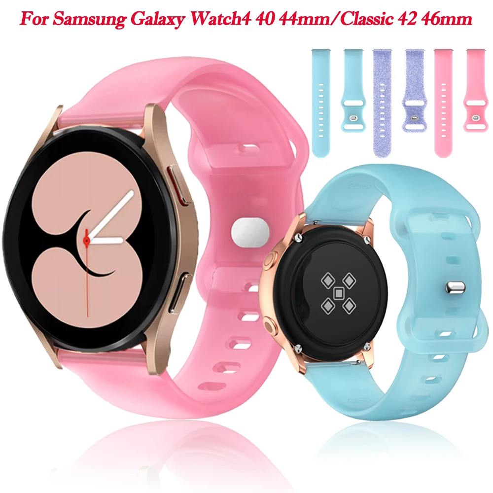 

Silicone 20MM Luminous Glowing Smart Watch Band Straps For Samsung Galaxy Watch 4 40 44mm/Watch4 Classic 42 46mm Watchbands Belt
