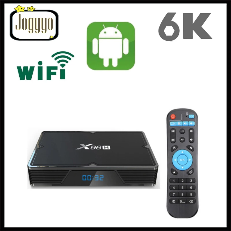 

ТВ-приставка Android 9.0 2 Гб ОЗУ 16 Гб ПЗУ с двухдиапазонным Wi-Fi Bluetooth медиаплеер HDMI-Совместимость 6K HD Allwinner H603 медиаплеер
