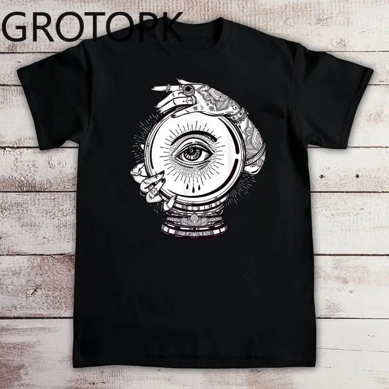 

Футболка мужская с кристаллическим кристаллом, эстетическая одежда, Готическая Удобная хлопковая рубашка с коротким рукавом, с принтом пре...