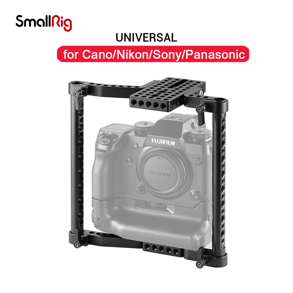 

SmallRig Aluminum DSLR Camera Cage for Canon Nikon Sony Panasonic GH3/GH4 with Battery Grip-1750