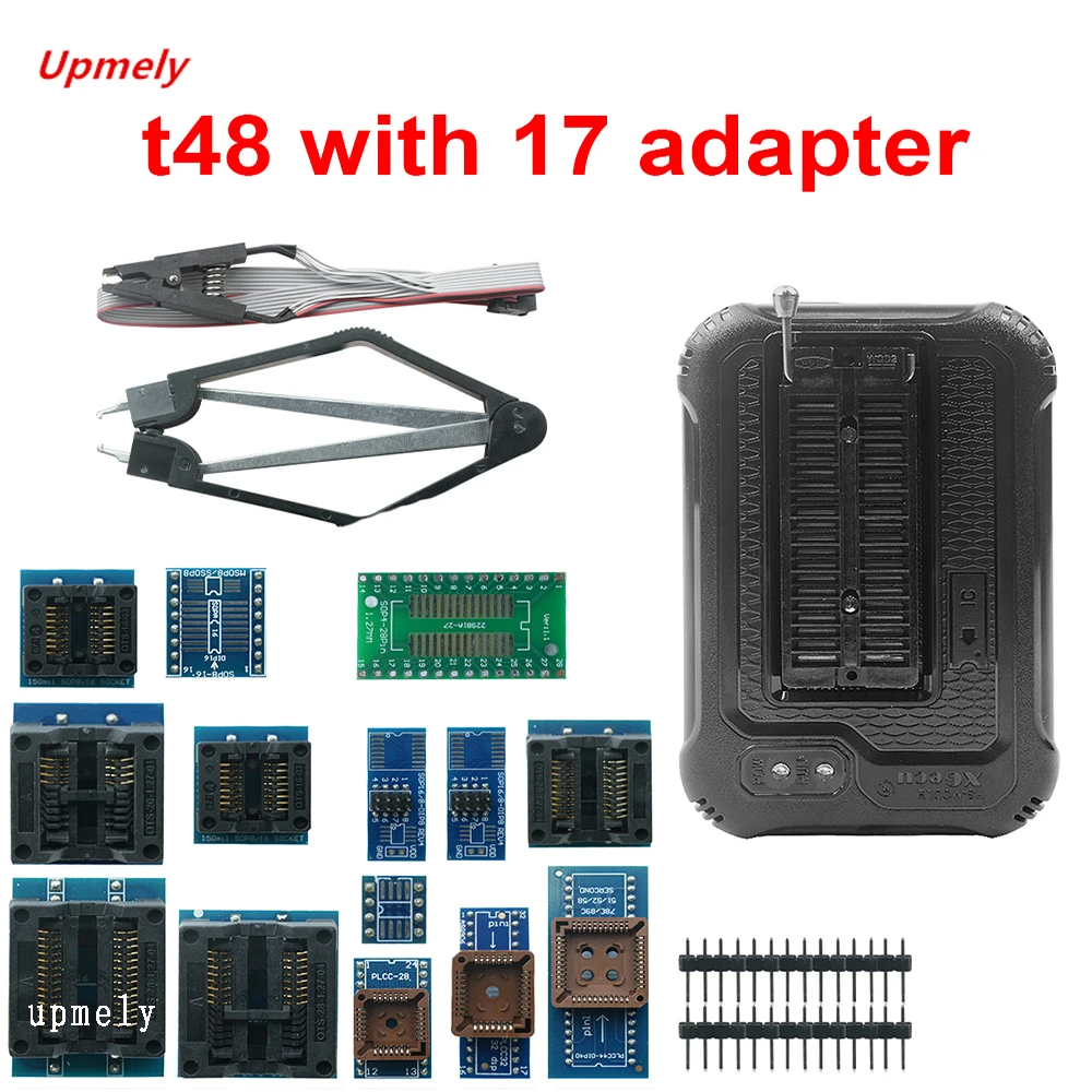 

T48 [TL866-3G] программатор 17 адаптеров поддержка 31000 + микросхем для тестера EPROM/MCU/SPI/Nor/NAND Flash/EMMC/ IC лучше, чем TL866II