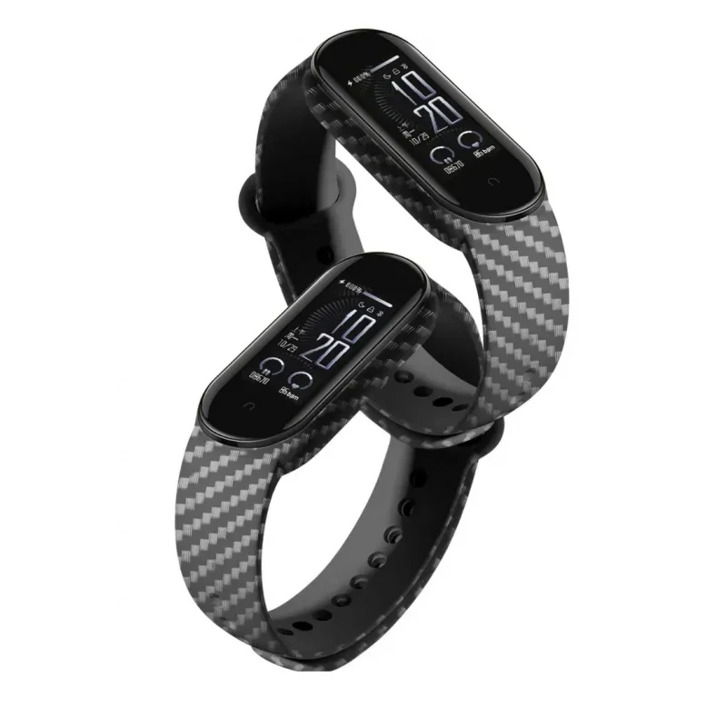 Фото Для Xiaomi Mi Band 7 ремешок из углеродного волокна nfc браслет умные часы MIband 5 силиконовый браслет correa Mi Band 4 5 3 6 аксессуары №1