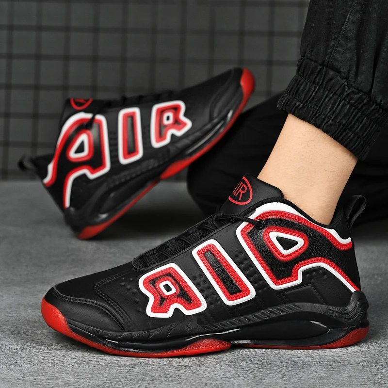 Brand Professional Men's Basketball Shoes Basketball Sneakers Anti-skid Leather High-top 39-46 Breathable Male Basketball Boots