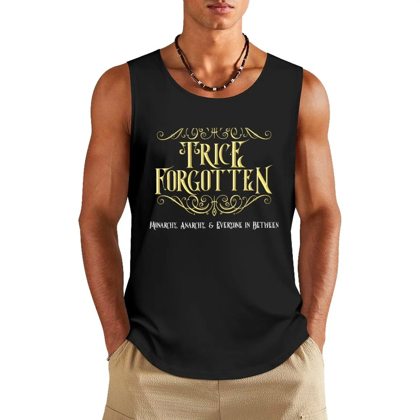 Trice Forgotten Logo + Logline Tank Top Одежда для спортзала спортивная одежда мужчин футболка