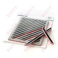 2022 new selling diagonal stripes cut silicone stamps diy scrapbooking diary embossing template paper album decoration cards mlo