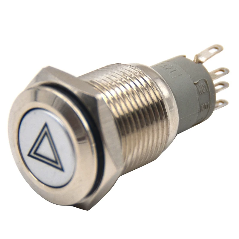 New 16Mm Car Emergency Hazard Warning Flash Light Switch Push Button On/Off