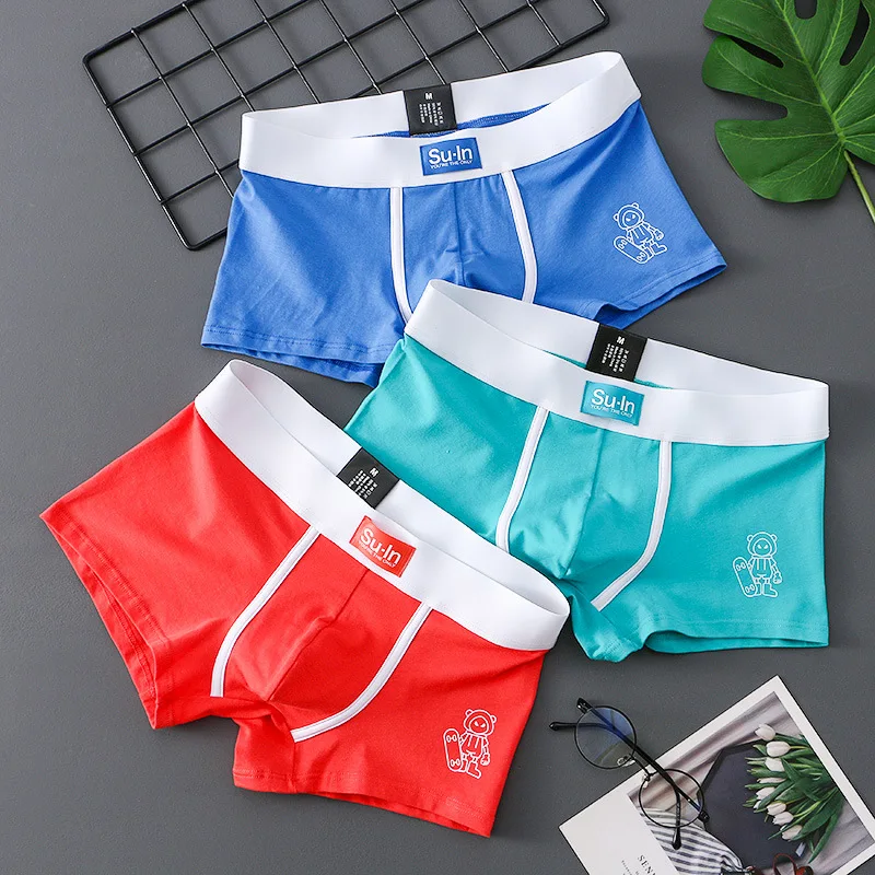 FK Sexy Men Underwear Boxer Shorts Print Cotton Men Underpants Soft Boxershorts Male Printing Panties Free Shipping