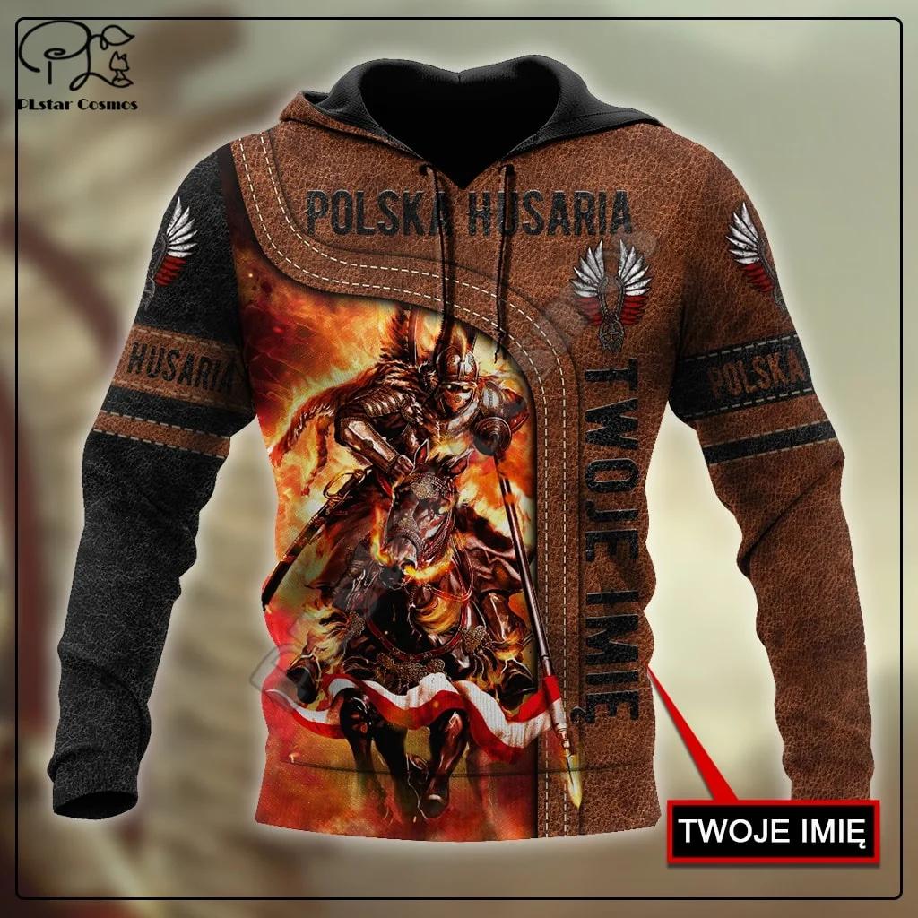 PLstar Cosmos Polish Winged Hussar Cavalier Tattoo Custom Name Tracksuit 3DPrint Men/Women Harajuku Pullover Casual Hoodies A10