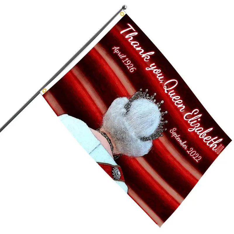 

Thank You Elizabeth II Flag 3x5ft Thank You Queen Elizabeth II Flag Queen Elizabeth II Memorial Service Flag Banner For Outdoor