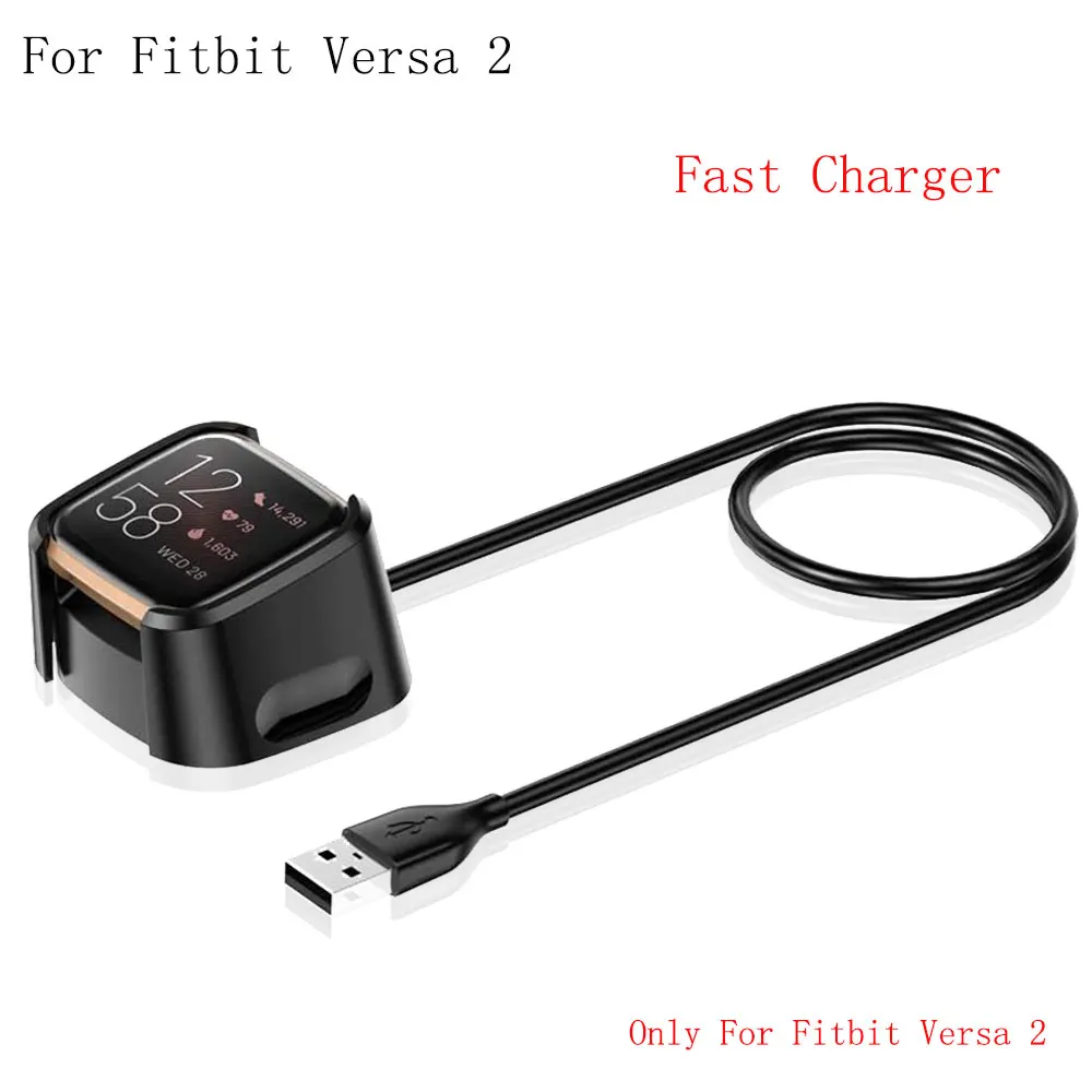 

1m Charging Dock For Fitbit Versa 2 Smart Watch Replacement USB Charging Cable Adapter For Fitbit Versa 2 Charger Smart Acces