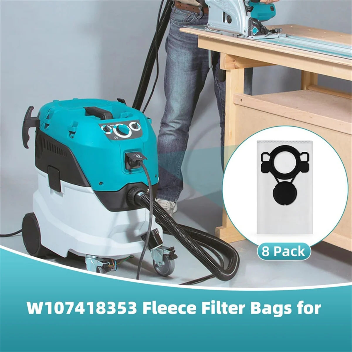 В 107418353 Фильтр-мешки для вытяжки влажной/сухой пыли Makita/вакуумная модель VC4210L