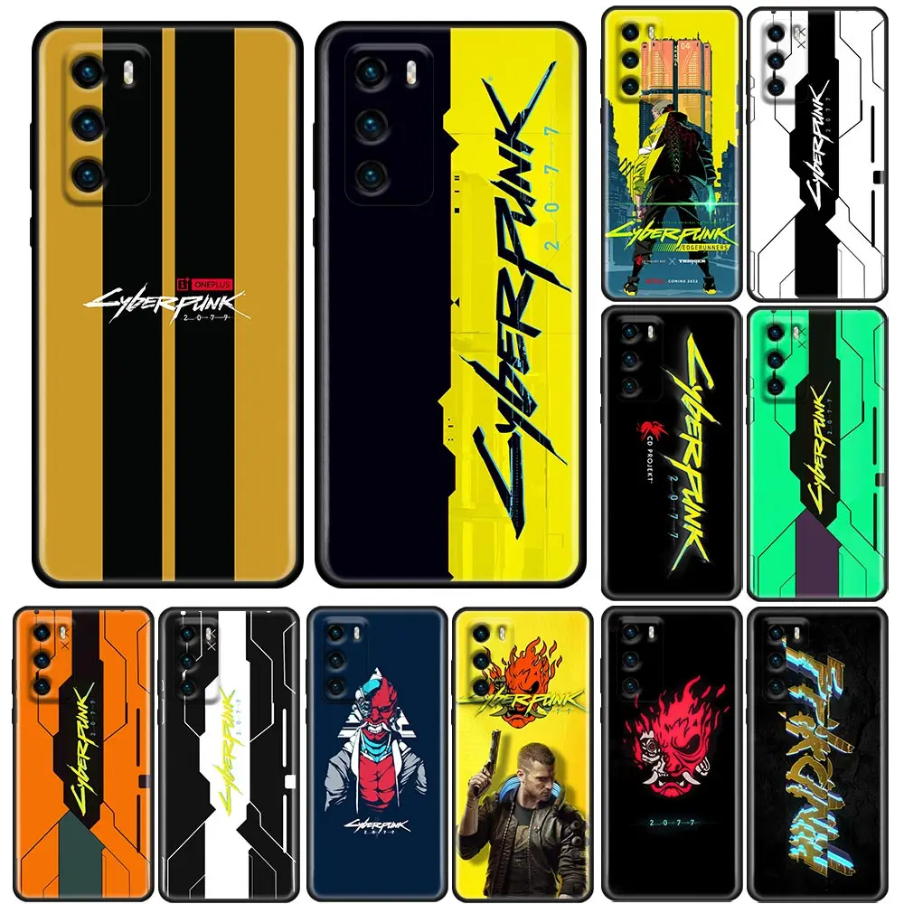 

Phone Case for Huawei P50 P50E P40 P30 P20 P10 Smart 2021 Pro Lite 5G Plus Soft Silicone Case Cover New Game C-Cyberpunkes