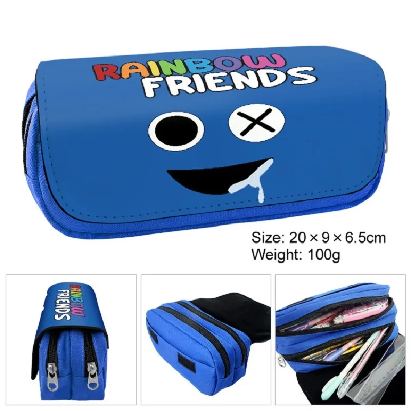 

Rainbow friends Pencill Case School Cartoon Black Pen Bag School Supplies Stationery Schoolbag Birthday Party Gifts for Boys