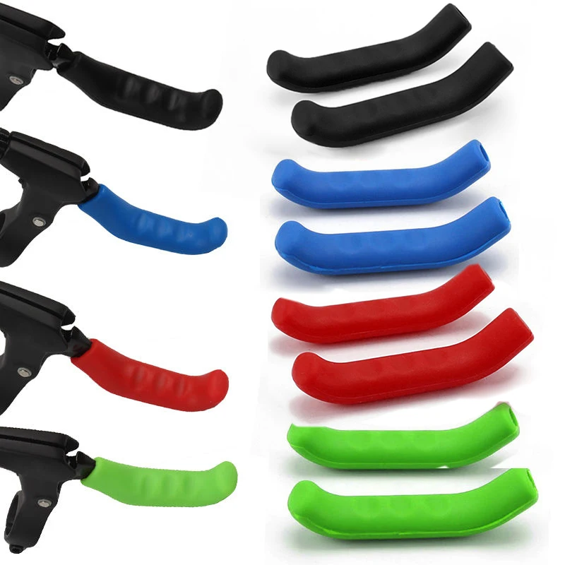 

2Pcs Mountain Bike Bicycle Handlebar Grip Brake Lever Silicone Cover Protector Silicone Cover Protector Sleeve Bike Cycling