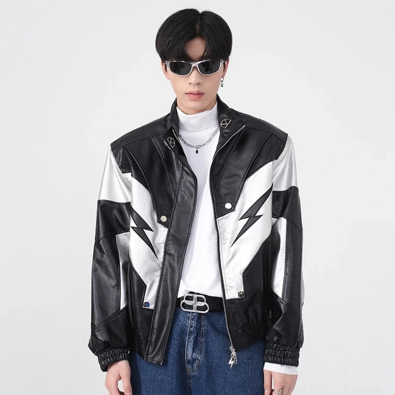 New Varsity Jacket Pu Leather Bomber Jacket Men's Women's Coats Stand-up Collar Streetwear Casual Autumn Winter Jacket Fashion