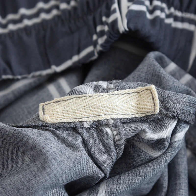 New Spring Summer Male Thin Plus Size Nightwear Geometric Cardigan Homewear Long Sleeved Trousers Viscose Pajamas For Men Sets