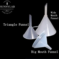 1pcslot pp plastic funnel wide mouth big mouth triangle funnel for experimental supplies experimental equipment