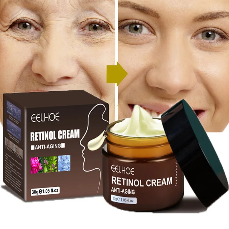 

Retinol Wrinkle Remover Face Cream Anti-aging Fade Fine Line Skin Care Hyaluronic Acid Moisturizing Smooth Korean Beauty Product
