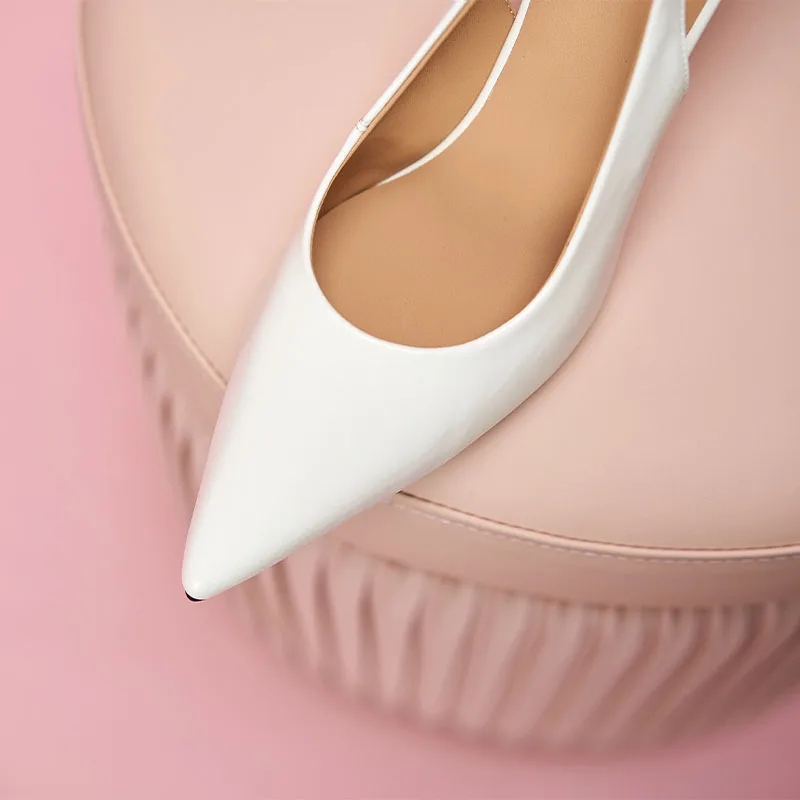 Pointed Closed Toe Women Sandals New 2023 Summer Black White High Thin Heels Sexy Party Shoes