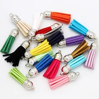 38mm suede leather tassel for keychain cellphone straps jewelry diy pendant charms finding earrings accessories jewelry making