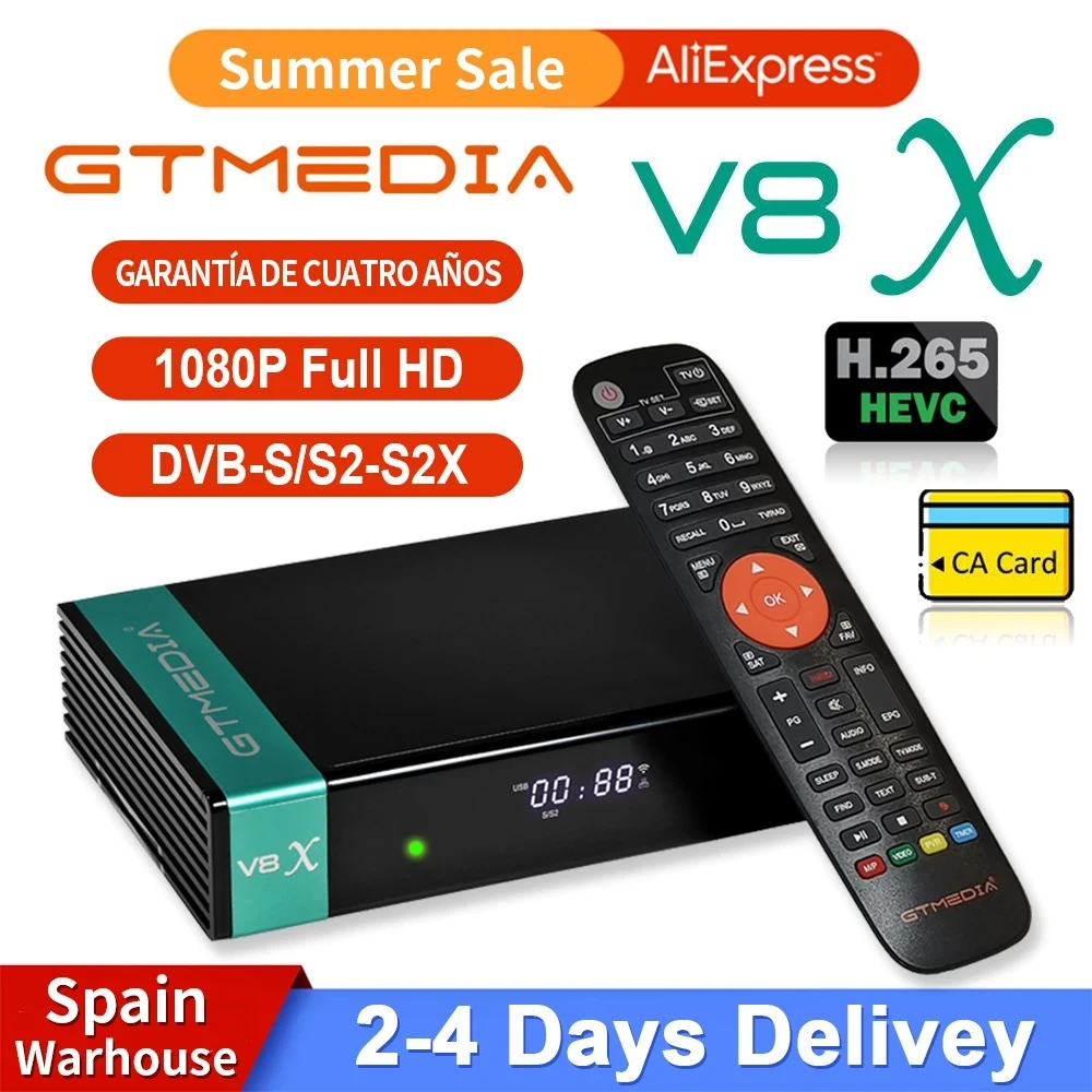 Популярный спутниковый ресивер GTmedia V8X V7 S2X, 1080P, встроенный Wi-Fi обновленный с Gtmedia V8 nova v9 super