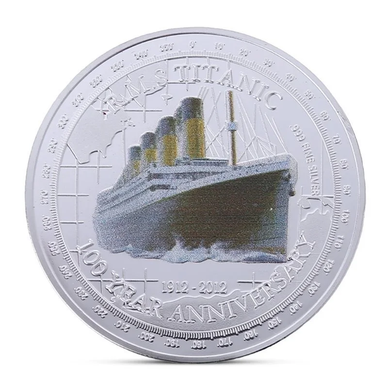 

Titanic Ship Commemorative Coin Titanic Incident Collect BTC Bitcoin Arts Gifts Home Decoration Zinc Alloy Material Coin