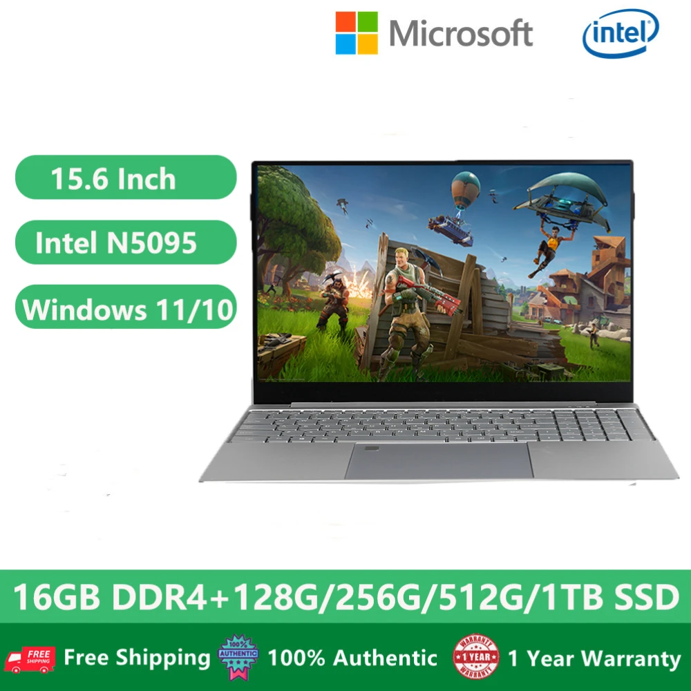 

Металлический красный ноутбук, ультрабук для обучения, нетбук для игр на Win10, 15,6 дюйма, Intel N5095 11-го поколения, 16 ГБ + ТБ, HDMI, Wi-Fi