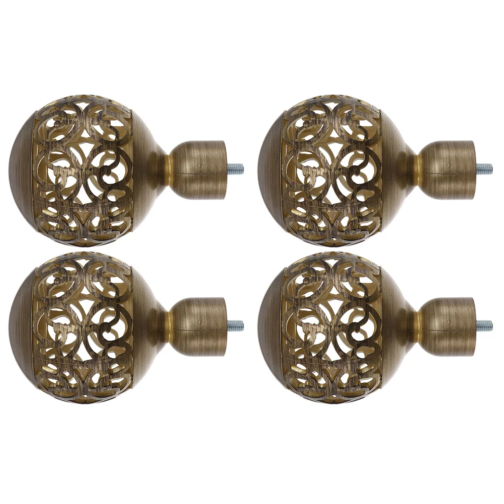 

Rod Curtain Finials Drapery Window End Pole Cap Head Fitting Decorative Rods Drape Treatment Ballfinial Shade Lamp Endscaps