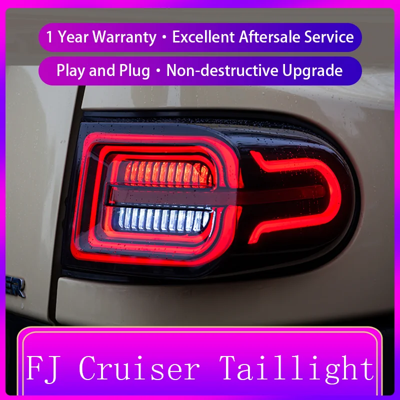 Пара автостайлинга для Toyota FJ Cruiser 2007-2020 задние фонари динамические тормоз сигнал