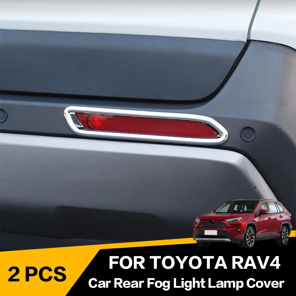 

Car Rear Fog Lights Lamp Cover Trim Bumper Reflector Decoration Styling Accessory For Toyota RAV4 XA50 2019 2020 2021 2022 2023