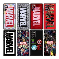marvel avengers logo for samsung note 20 ultra 10 lite plus pro 9 8 silicone soft tpu black phone case cover coque capa shell