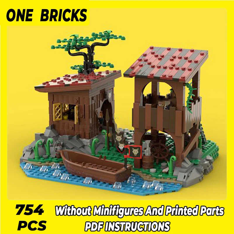 

Moc Building Blocks Modular Castle Wolf Pack Camp Technical Bricks DIY Assembly Construction Toys For Child Holiday Gifts