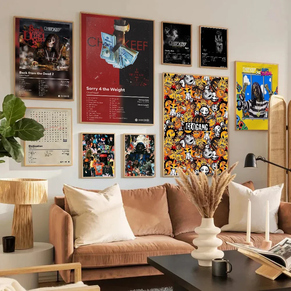 Музыкальный поп-рэп-альбом Chief Keef белая бумага постер водостойкая бумажная