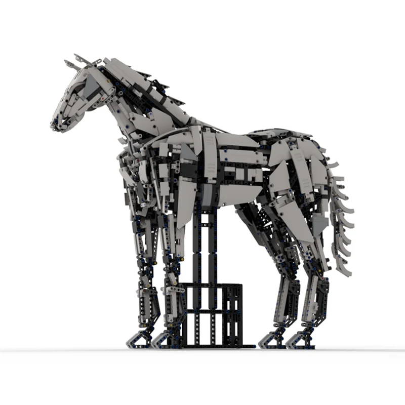 Фото Набор для сборки модульной модели белой лошади из серии Creators Animal Series: конструктор MOC, технологичные подарки, праздничный набор для детей №2