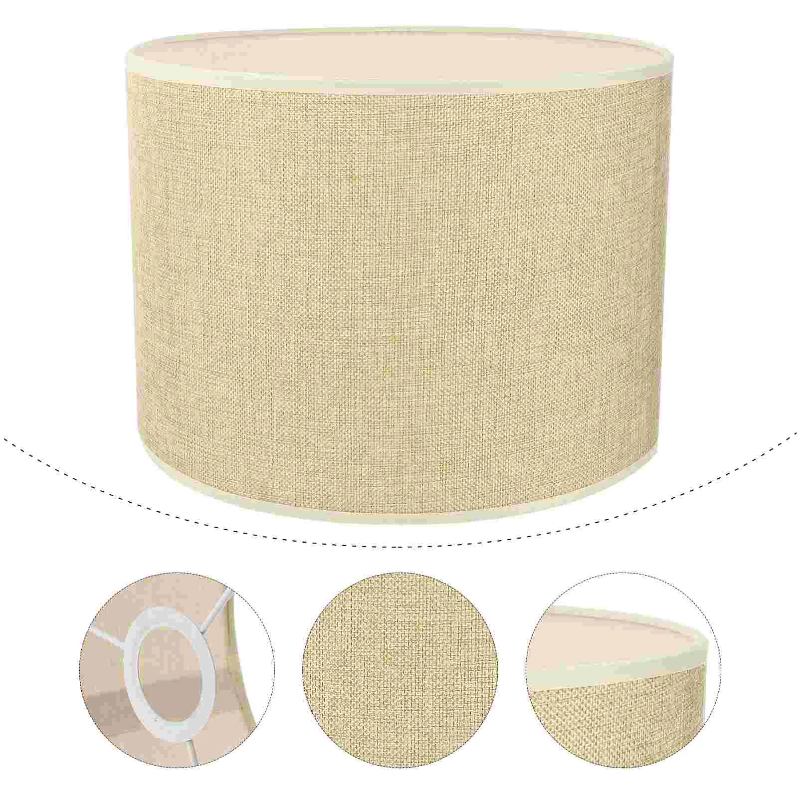 

Lamp Lampshade Cover Shade Chandelier Linen Bedside Lampshades Simple Light Fabric Wicker Delicate Ceiling Shades Shed