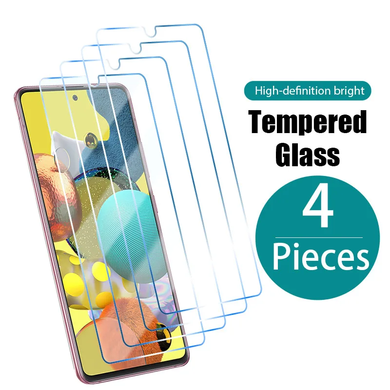 

4PCS Protective Glass For Samsung A52 A51 A50 A32 A72 A71 A70 A12 A10 A20 Screen Protector For Samsung M51 M31 M21 M12 M11 M31S