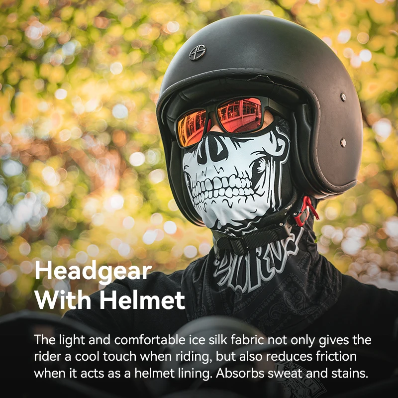 Велосипедная Балаклава ROCKBROS для мужчин и женщин бандана с принтом черепа