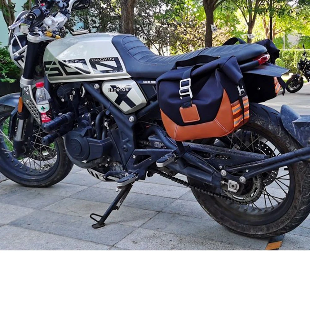 Фото Для Brixton Crossfire 500 X/XC: быстросъемная водонепроницаемая кожаная сумка-чехол GAOKIN GK500, новая модель, холщовая сумка-чехол для шлема. №2