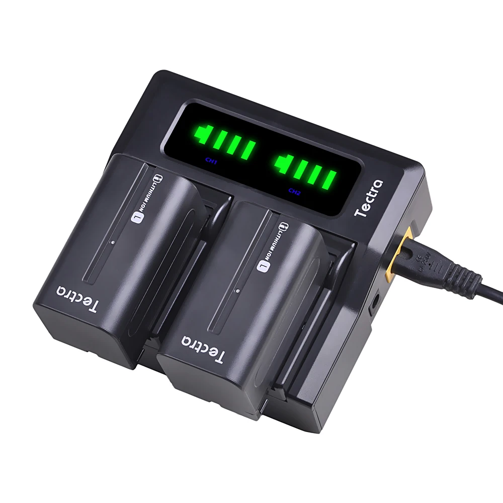 Аккумулятор NP-F750 NP-F770 емкостью 5200 мАч + двойное зарядное устройство с быстрым