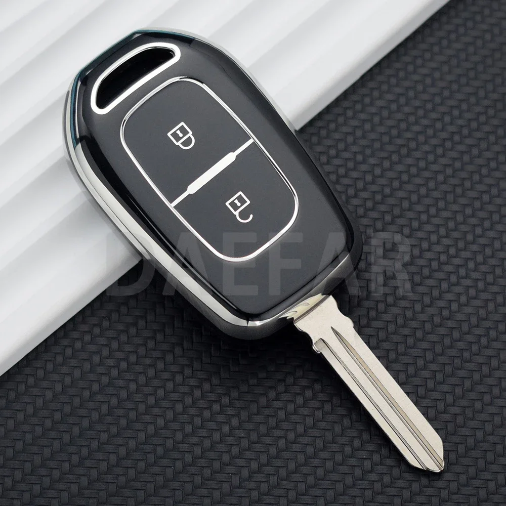 Чехол для автомобильного ключа из ТПУ с 2 кнопками, чехол для телефона для Renault Duster Dacia Scenic Master Megane 2016 2017, автомобильные аксессуары