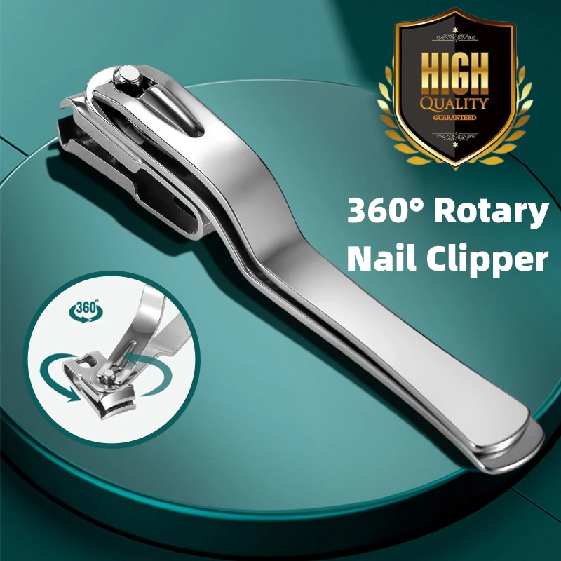 

Nail Clippers Rotary Stainless Steel Sharp Blade Fingernail Toenail Clipper Trimmer and Cutter for Men & Women