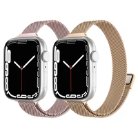 slim bracelet metal band for apple watch 7 6 se 5 4 3 2 1 38mm 40mm 41 45mm stainless steel milanese strap for iwatch 42mm 44mm